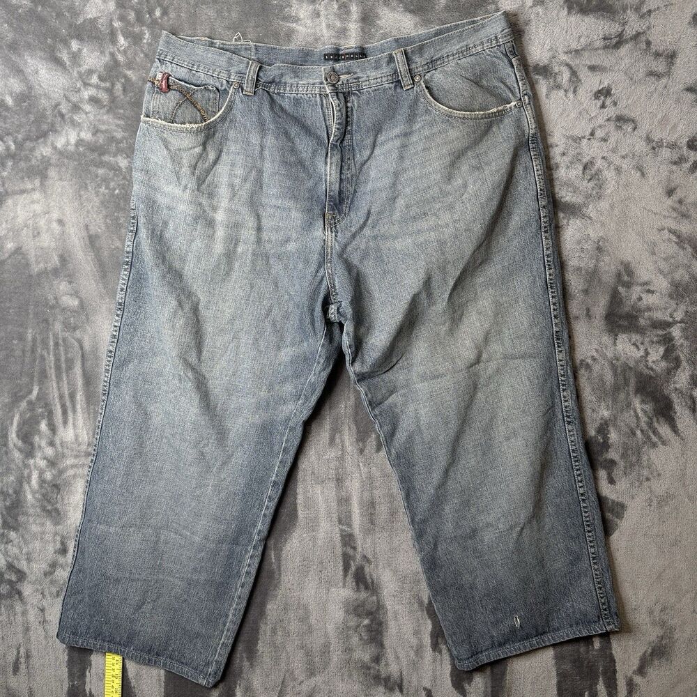 Vintage Y2K Pelle Pelle Mens Baggy Wide Leg Jeans Size 44x25 Faded Street Wear